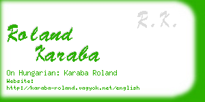 roland karaba business card